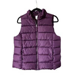 Dip Purple Quilted Puffer Jacket Vest Women's Size Medium